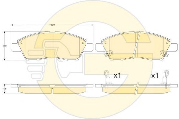 Imagine set placute frana,frana disc GIRLING 6136136