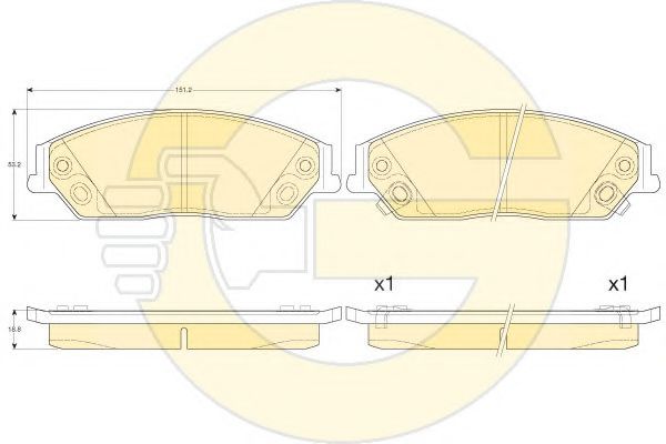 Imagine set placute frana,frana disc GIRLING 6136146