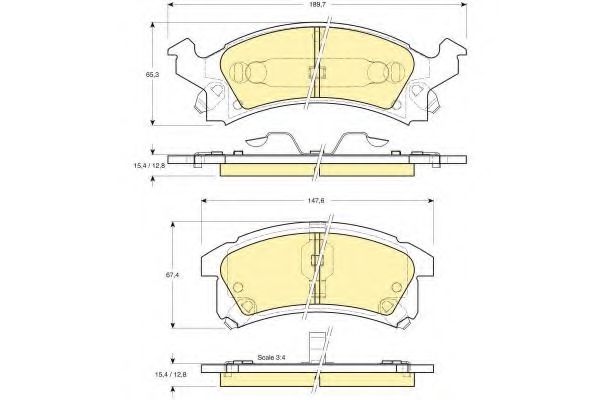 Imagine set placute frana,frana disc GIRLING 6140025