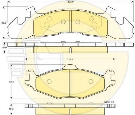 Imagine set placute frana,frana disc GIRLING 6140075