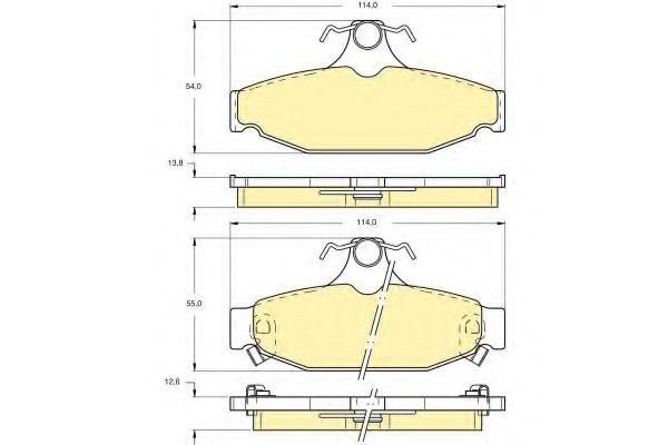 Imagine set placute frana,frana disc GIRLING 6140891