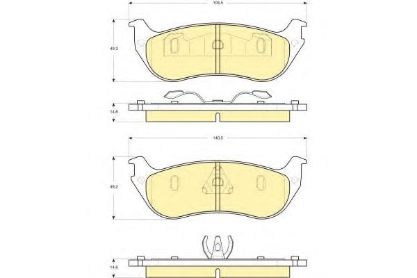 Imagine set placute frana,frana disc GIRLING 6141325