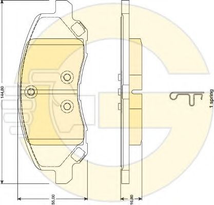 Imagine set placute frana,frana disc GIRLING 6141419