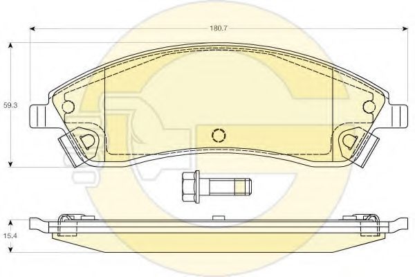 Imagine set placute frana,frana disc GIRLING 6144517