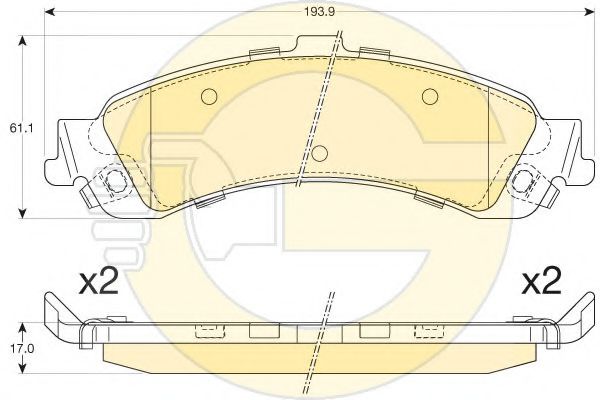 Imagine set placute frana,frana disc GIRLING 6144546