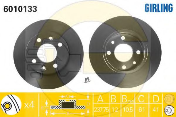 Imagine Set frana, frana disc GIRLING 6410051