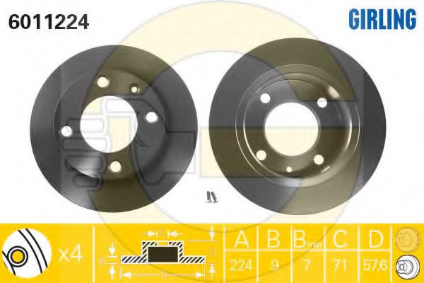 Imagine Set frana, frana disc GIRLING 6410969