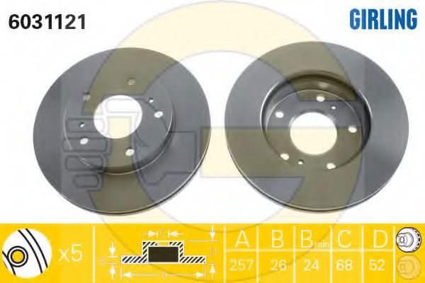 Imagine Set frana, frana disc GIRLING 6411051