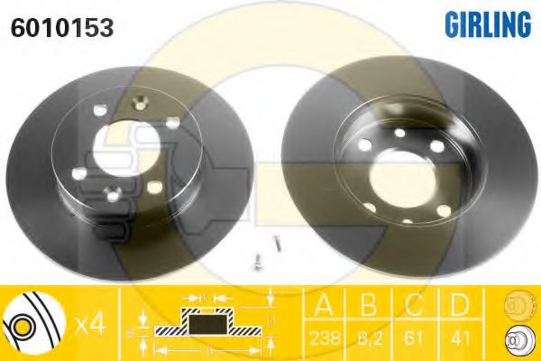 Imagine Set frana, frana disc GIRLING 6411213