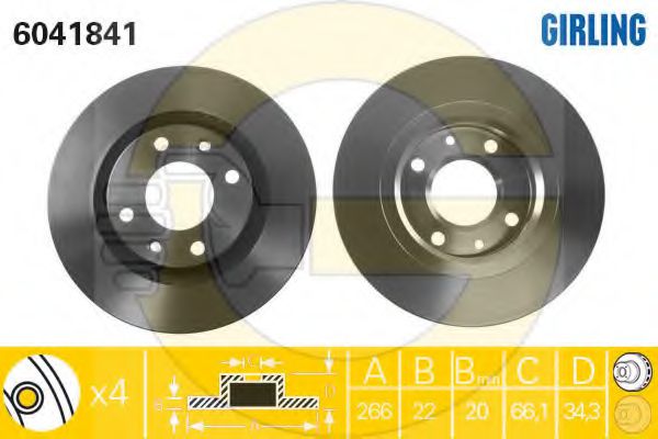 Imagine Set frana, frana disc GIRLING 6411234