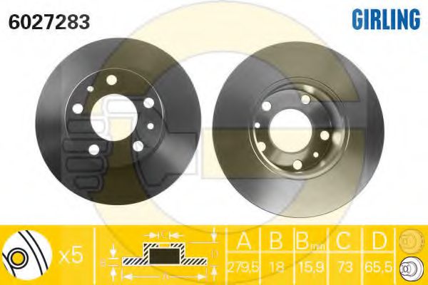 Imagine Set frana, frana disc GIRLING 6411311