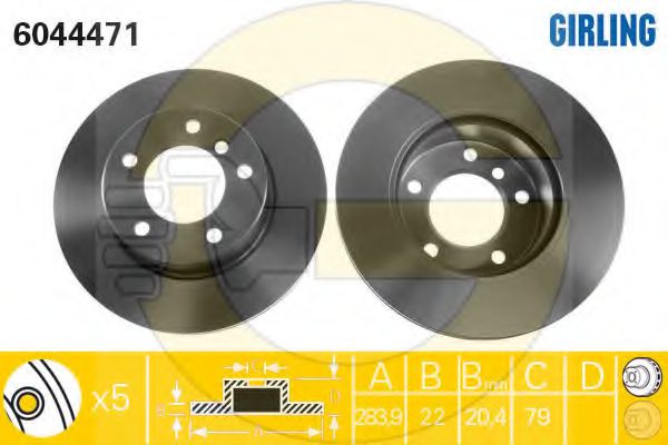 Imagine Set frana, frana disc GIRLING 6411481