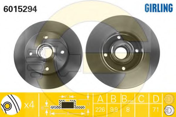 Imagine Set frana, frana disc GIRLING 6411531