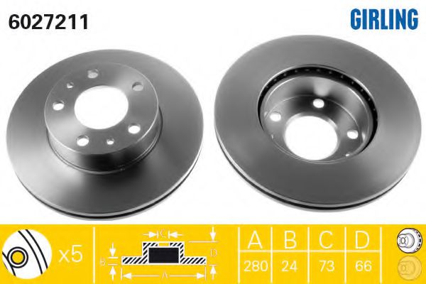 Imagine Set frana, frana disc GIRLING 6411909