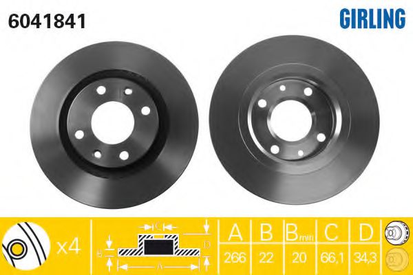 Imagine Set frana, frana disc GIRLING 6411943