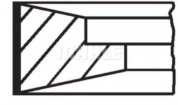 Imagine Set segmenti piston MAHLE ORIGINAL 001 RS 00109 0N2