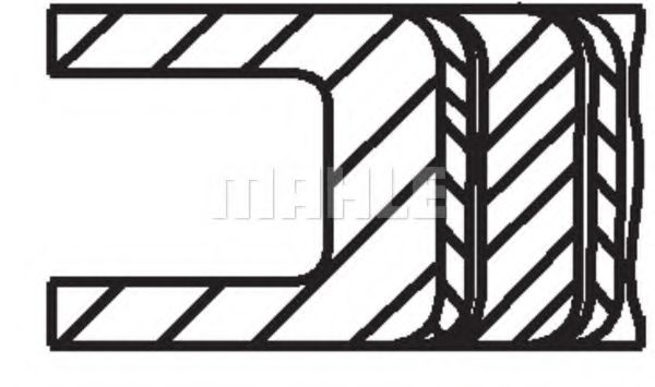 Imagine Set segmenti piston MAHLE ORIGINAL 039 02 G0