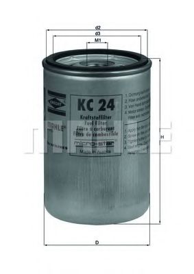 Imagine filtru combustibil MAHLE ORIGINAL KC 24