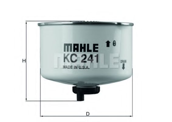 Imagine filtru combustibil MAHLE ORIGINAL KC 241D