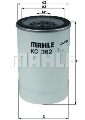 Imagine filtru combustibil MAHLE ORIGINAL KC 362D