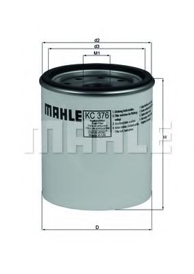 Imagine filtru combustibil MAHLE ORIGINAL KC 376D