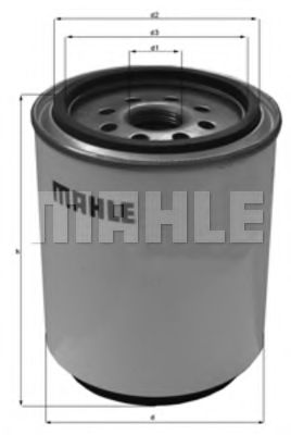 Imagine filtru combustibil MAHLE ORIGINAL KC 378D