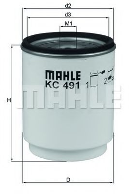 Imagine filtru combustibil MAHLE ORIGINAL KC 491D