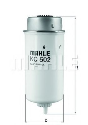 Imagine filtru combustibil MAHLE ORIGINAL KC 502