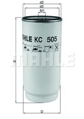 Imagine filtru combustibil MAHLE ORIGINAL KC 505D