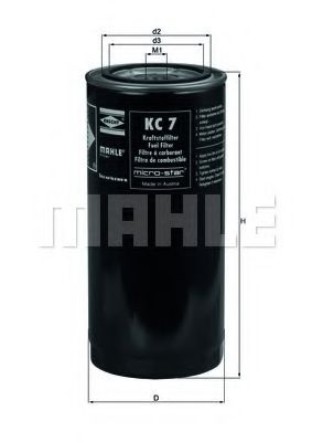 Imagine filtru combustibil MAHLE ORIGINAL KC 7