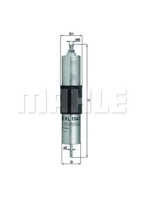 Imagine filtru combustibil MAHLE ORIGINAL KL 104/1