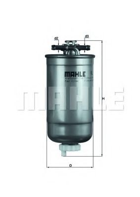 Imagine filtru combustibil MAHLE ORIGINAL KL 147D