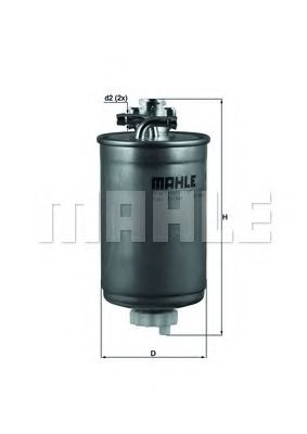 Imagine filtru combustibil MAHLE ORIGINAL KL 180