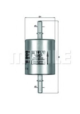 Imagine filtru combustibil MAHLE ORIGINAL KL 191/1