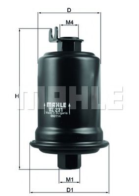 Imagine filtru combustibil MAHLE ORIGINAL KL 231