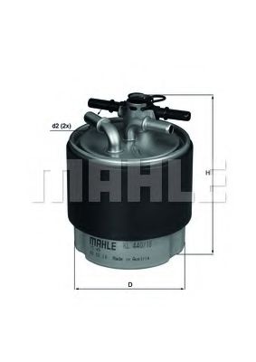 Imagine filtru combustibil MAHLE ORIGINAL KL 440/18