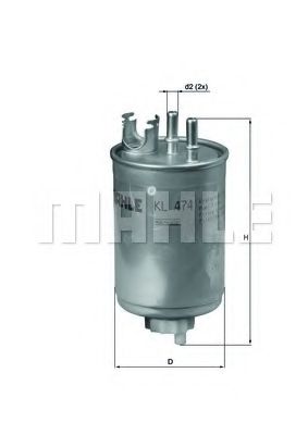 Imagine filtru combustibil MAHLE ORIGINAL KL 474