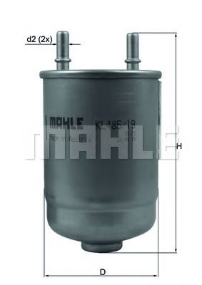 Imagine filtru combustibil MAHLE ORIGINAL KL 485/19D