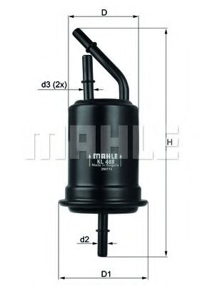 Imagine filtru combustibil MAHLE ORIGINAL KL 488