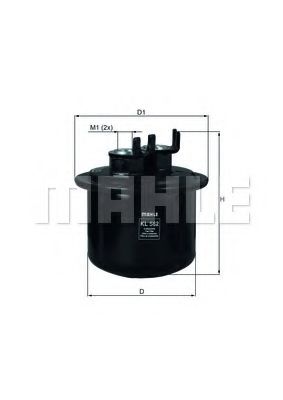 Imagine filtru combustibil MAHLE ORIGINAL KL 562