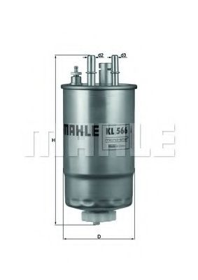 Imagine filtru combustibil MAHLE ORIGINAL KL 566