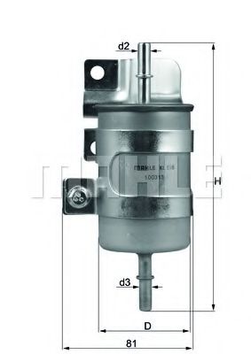 Imagine filtru combustibil MAHLE ORIGINAL KL 598