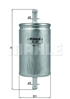 Imagine filtru combustibil MAHLE ORIGINAL KL 60