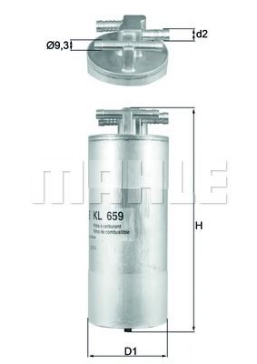 Imagine filtru combustibil MAHLE ORIGINAL KL 659