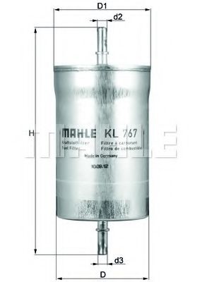 Imagine filtru combustibil MAHLE ORIGINAL KL 767