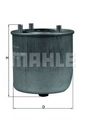 Imagine filtru combustibil MAHLE ORIGINAL KL 780