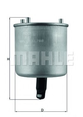 Imagine filtru combustibil MAHLE ORIGINAL KL 788