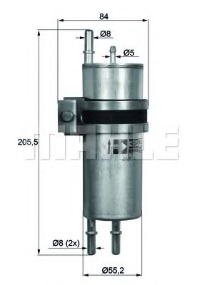 Imagine filtru combustibil MAHLE ORIGINAL KLH 11