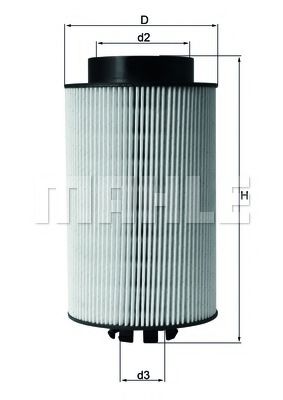 Imagine filtru combustibil MAHLE ORIGINAL KX 191/1D