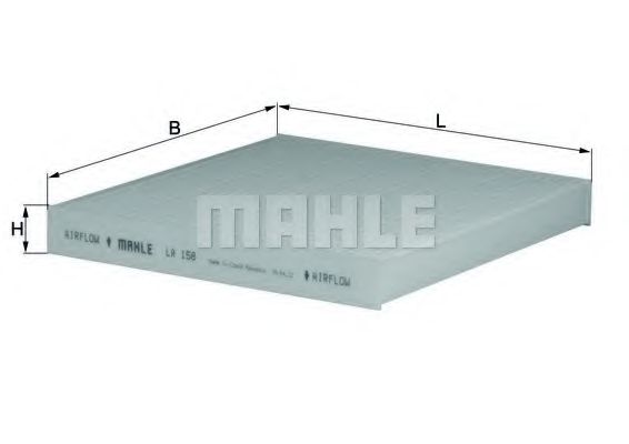 Imagine Filtru, aer habitaclu MAHLE ORIGINAL LA 158